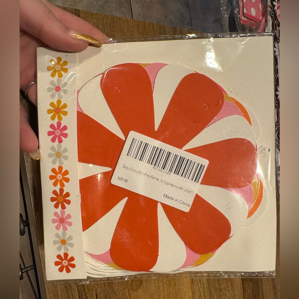 Hippie flower banner